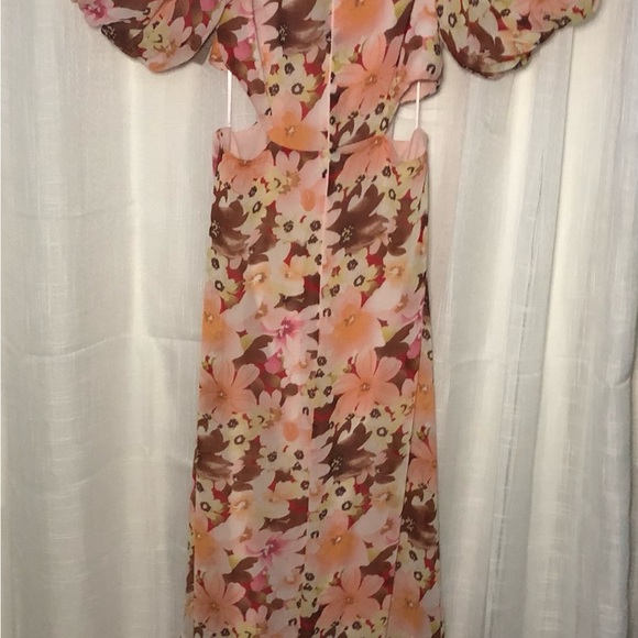 ASTR The Label High Low Dress in Pink and Orange Floral 🍂🍁🧡 Medium Jennell Dress - Picture 12 of 16